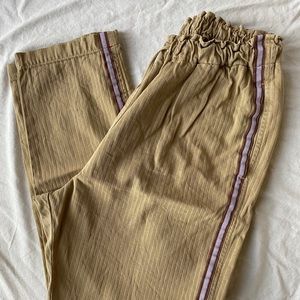 Xirena Rex Pants-Khaki/Lavender Stripes-Size Small